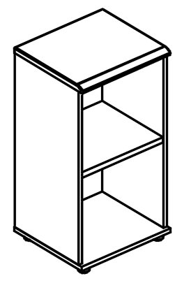 Стеллаж низкий узкий (топ МДФ) мокко премиум / мокко премиум