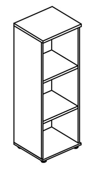 Стеллаж средний узкий (топ ДСП) мокко премиум / мокко премиум