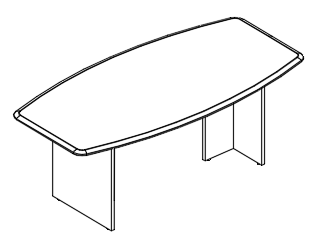 Стол для переговоров фигурный на опорах ДСП мокко премиум